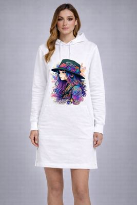 Shock Violet Muse Dress White