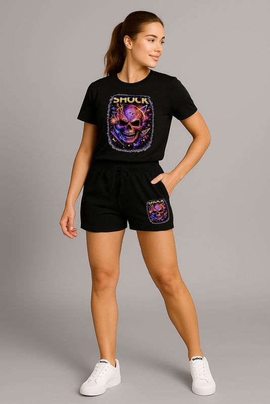 Shock Flame Skull Set Black