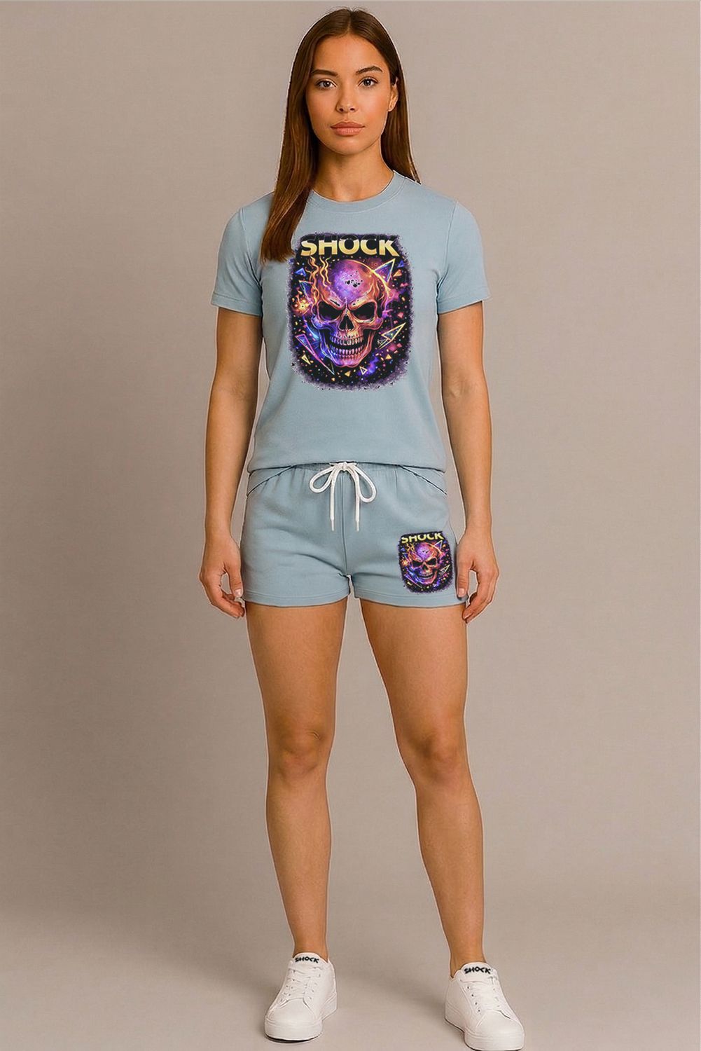 Shock Flame Skull Set Blue