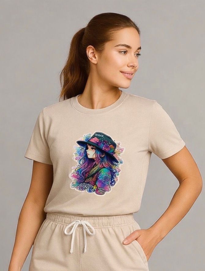 Shock Violet muse T-shirt Beige