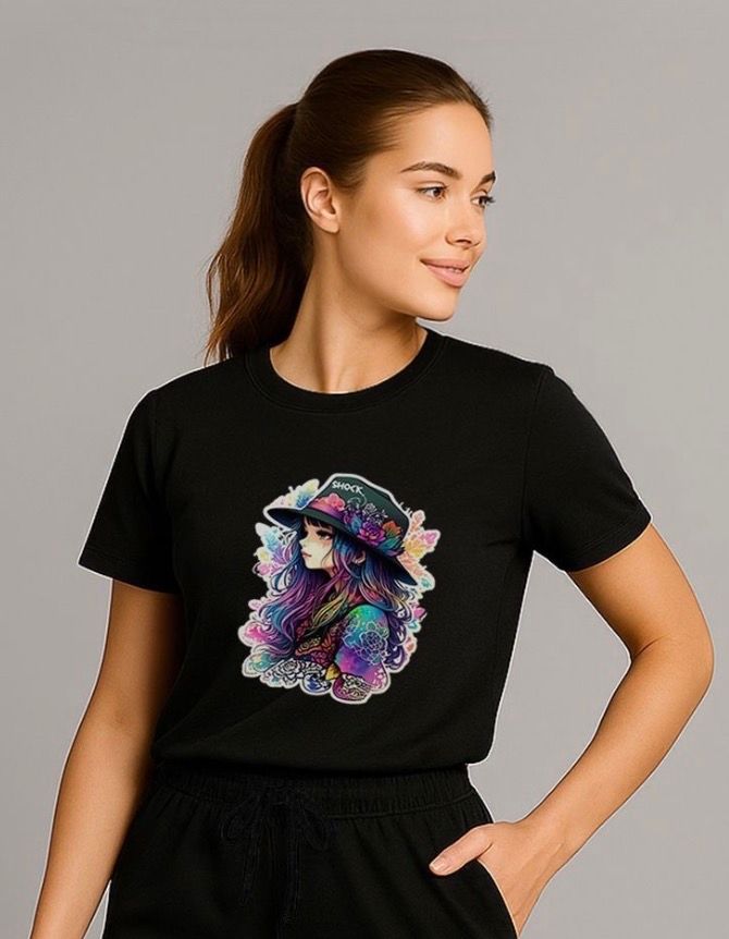 Shock Violet muse T-shirt Black