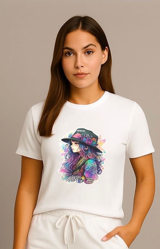 Shock Violet muse T-shirt White