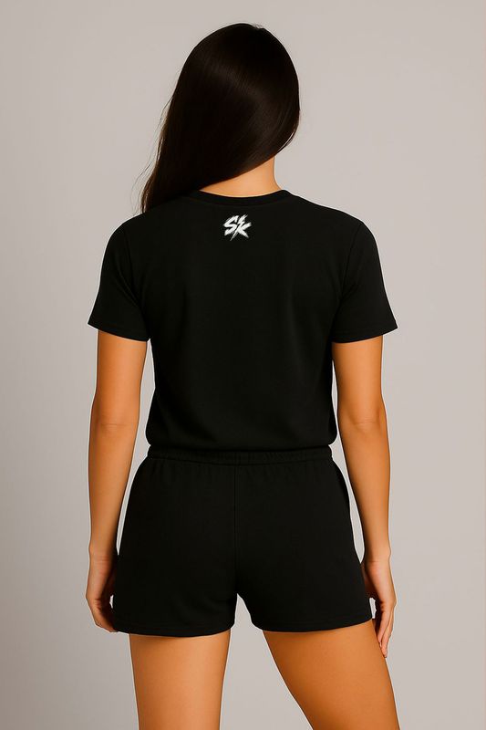 Shock Neon Skull Queen T-shirt Black