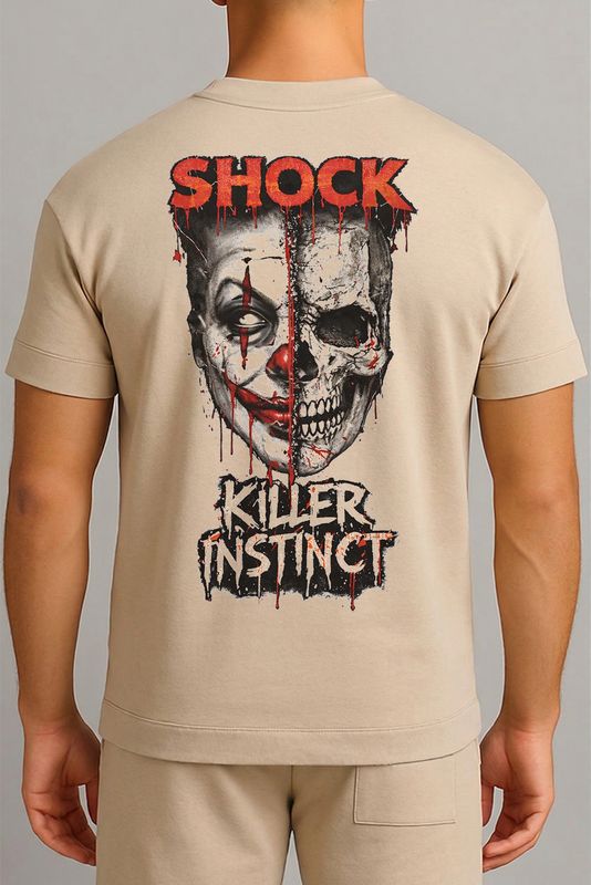 Shock Killer Divide T-shirt Beige