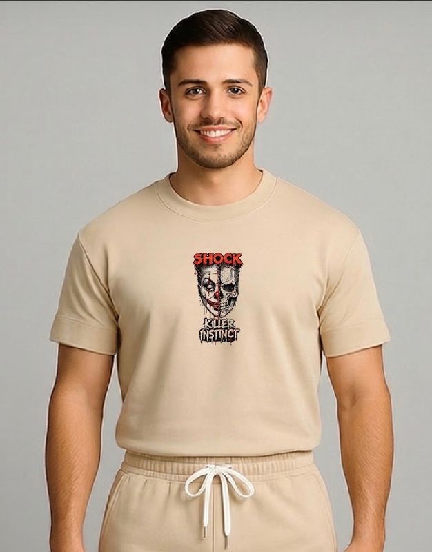 Shock Killer Divide T-shirt Beige