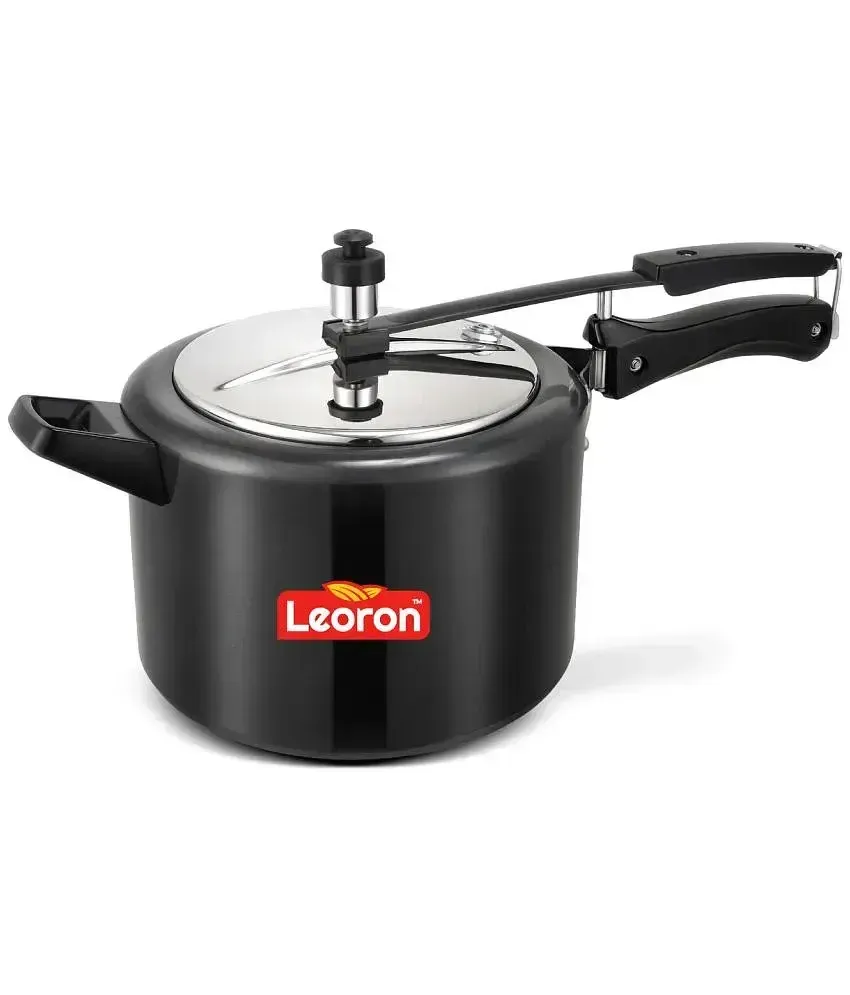 LEORON 5 L Hard Anoidized inner Lid Pressure cooker With Induction Base