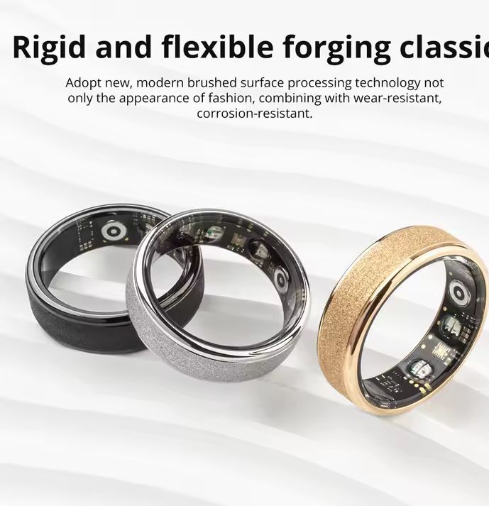 COLMI R10 Smart Ring with Charging Case for Men and Women. Monitors Health and Sleep and comes with a charging case. 5ATM Waterproof, Multi-sport Modern