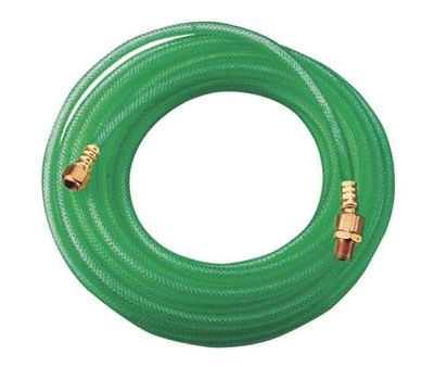 Air hose 1/4&quot; x 100&#39; green polyurethane w/ 1/4&quot; ends
