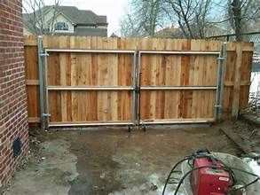 Custom metal gate frames for wooden privacy