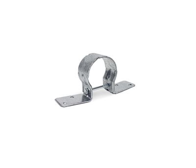 Pipe grip tie / pipe to wood connector