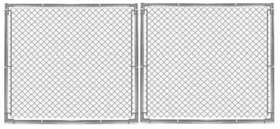 Commercial double gate no barb wire - HDG 1 5/8&quot;