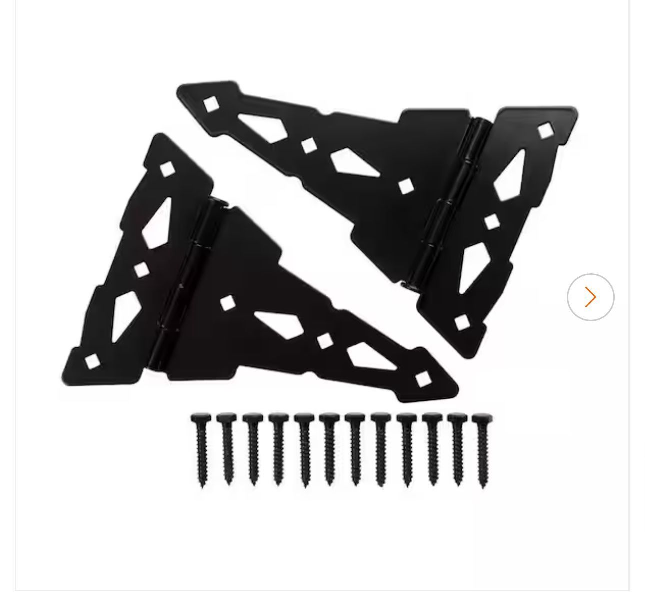Black decorative gate T hinge