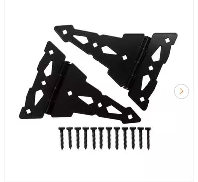 Black decorative gate T hinge