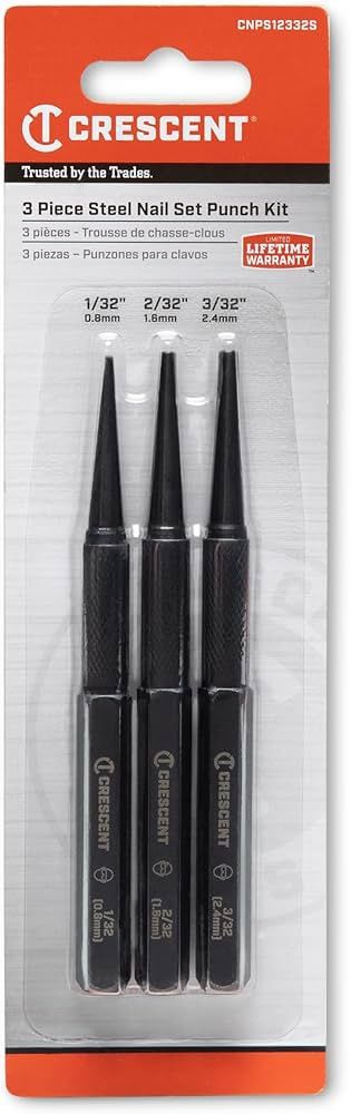 3 pc Nail Punch