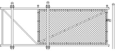 Sliding gate - HDG 1 5/8&quot;