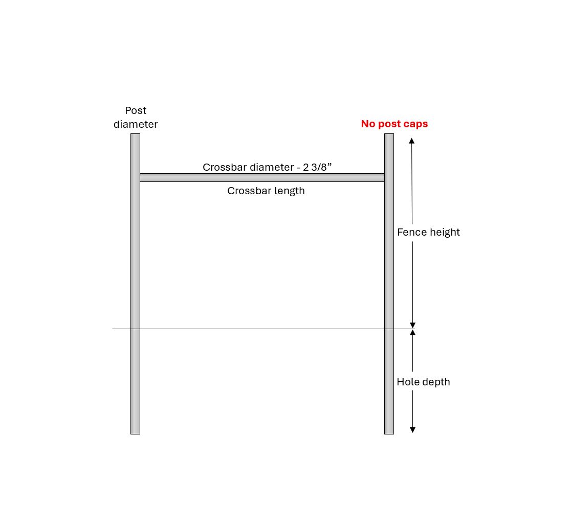 2 3/8" Galvanized Standard H brace