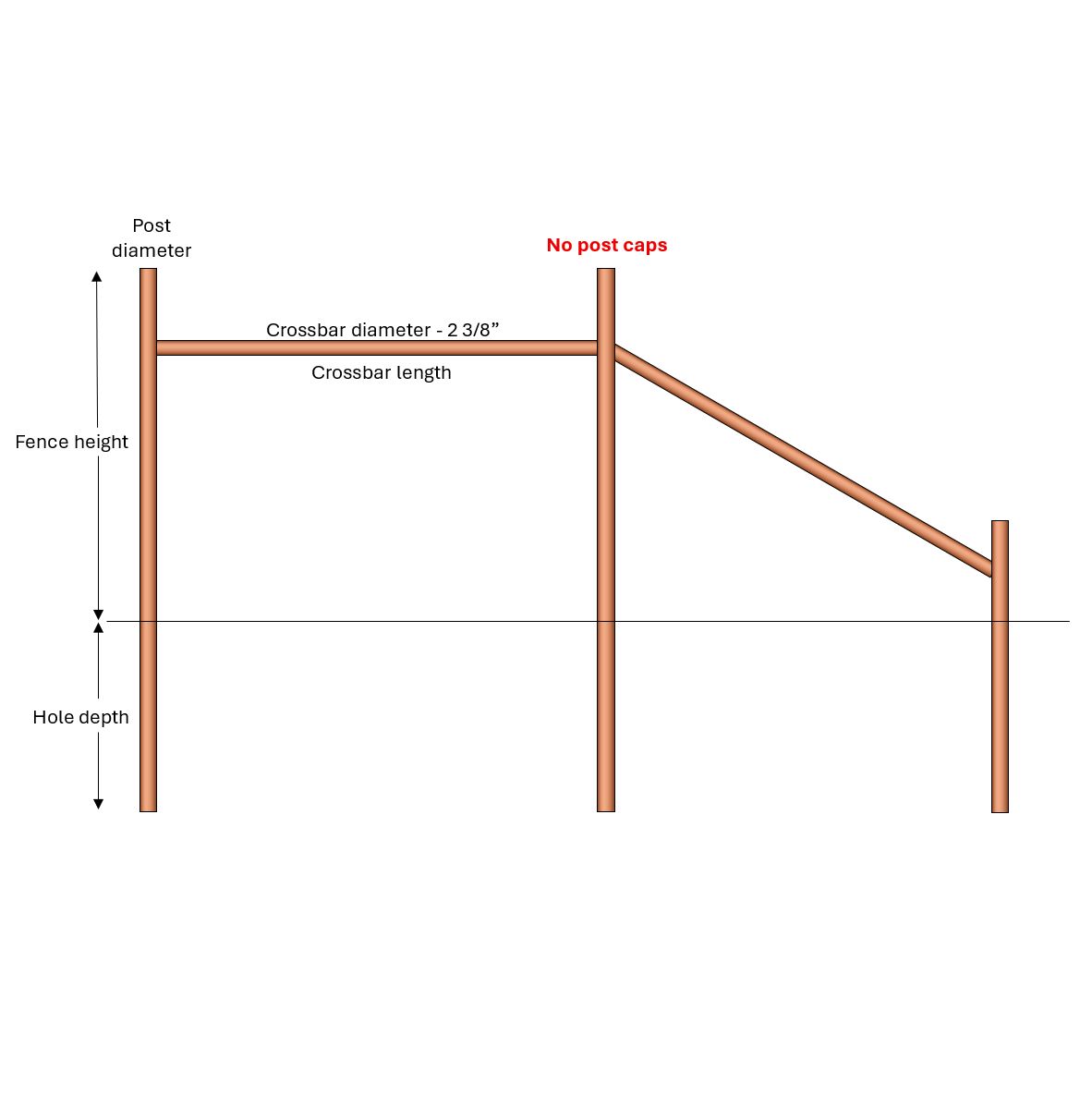 2 3/8" Oilfield Deadman H Brace