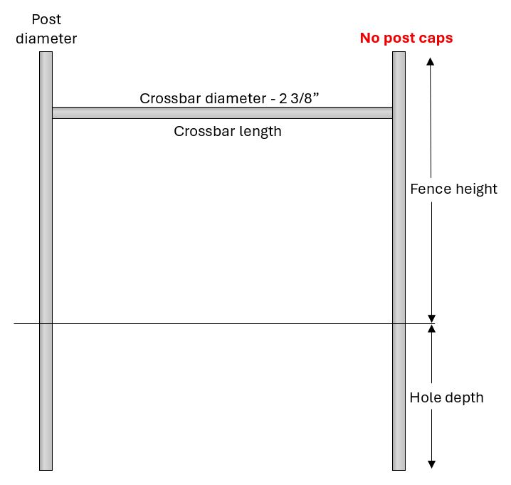 2 7/8" Galvanized Standard H brace