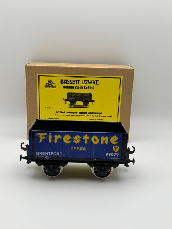 Bassett-Lowke Rolling Stock Series - 1 x 7-Plank Coal Wagon - Firestone