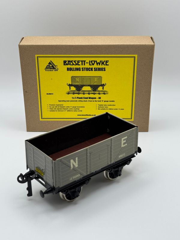 Bassett-Lowke Rolling Stock Series 1x 7- Plank Coal Wagon - NE
