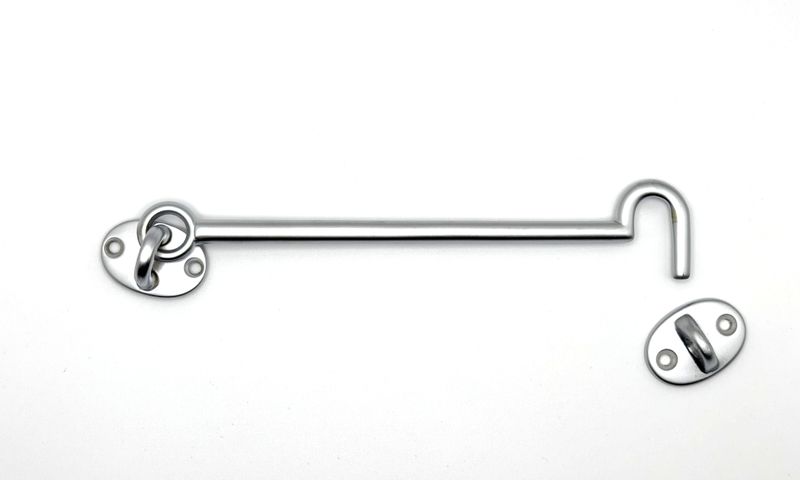 Samuel Heath Oval Medium Cabin Hook 8&quot; Satin Chrome (CLEARANCE)