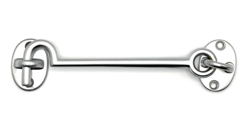 Samuel Heath Oval Cabin Hook, Medium 6&quot; Satin Chrome (CLEARANCE)