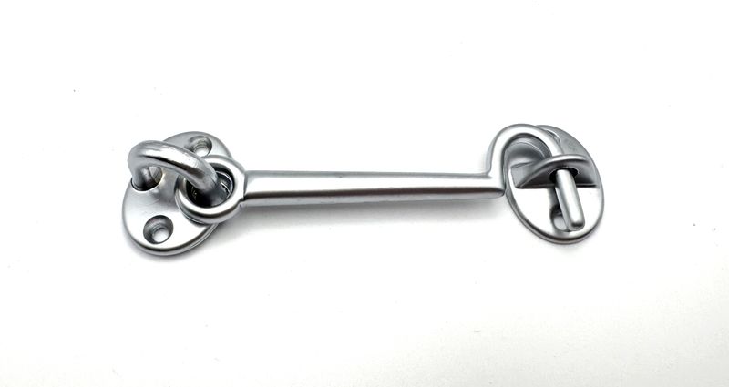 Samuel Heath Oval Cabin Hook 4&quot; - Satin Chrome (CLEARANCE)