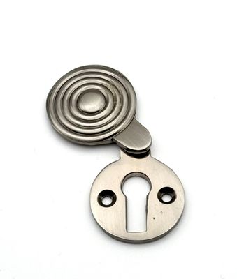 Prima Reeded Covered Escutcheon in Pewter Finish (CLEARANCE)