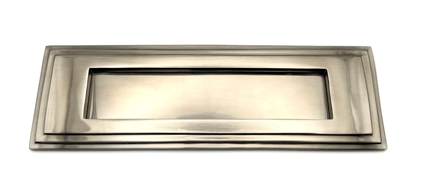 Prima Edwardian 11&quot;  Letter Plate (Slightly imperfect finish) - Pewter Finish (CLEARANCE)