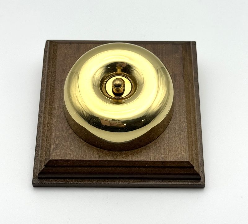Heritage Brass 1 Gang Dome Dolly Brass/Mahogany - (CLEARANCE)