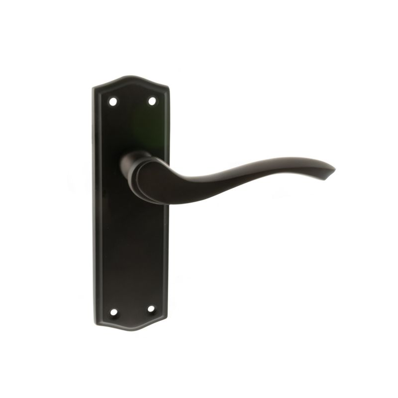 Old English Warwick on Backplate Lever Latch - Atlantic Architectural Hardware OE178LUDB - ONLINE EXCLUSIVE PRICE