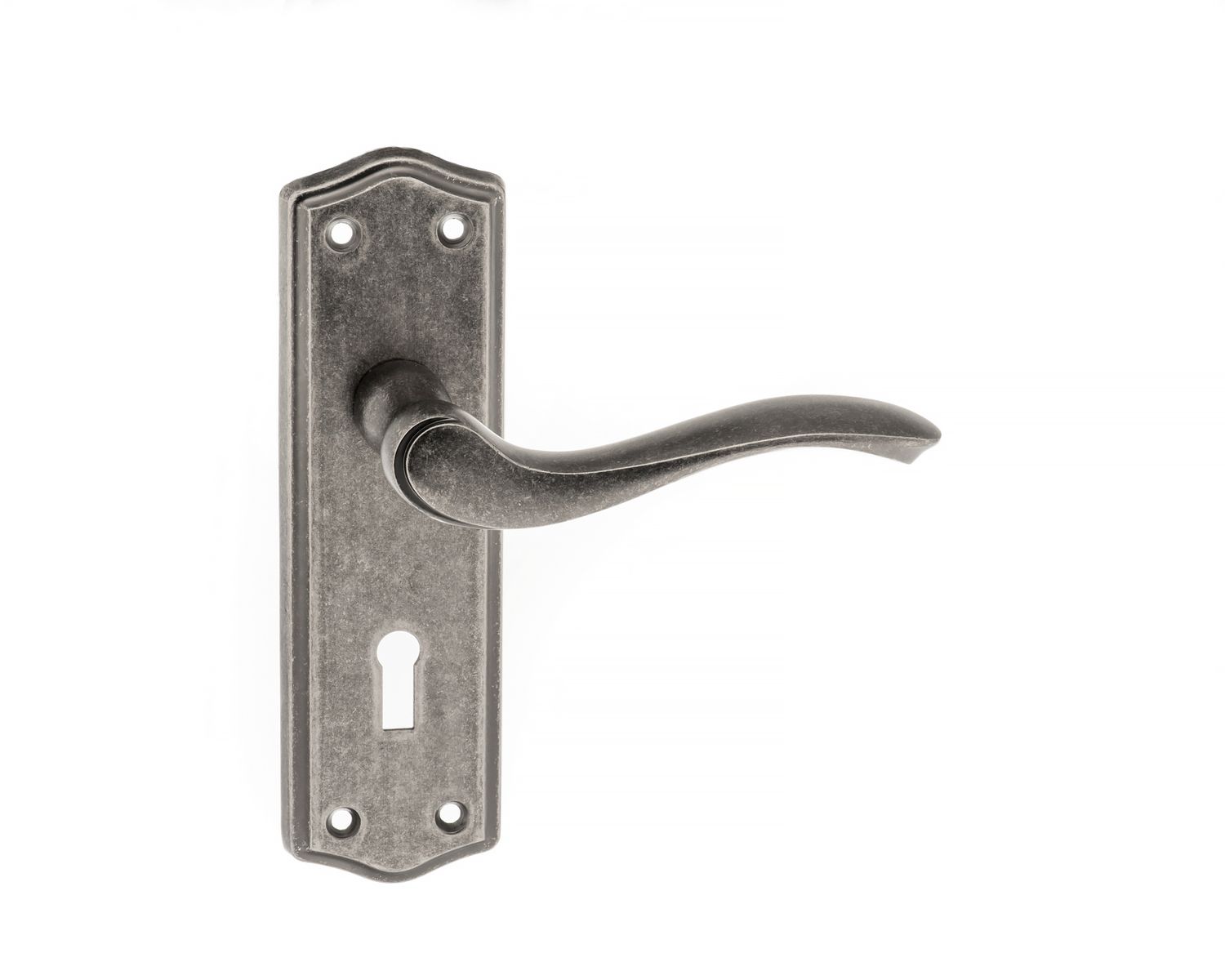 Old English Warwick on Backplate Lever Lock - Atlantic Architectural Hardware OE178KDS - ONLINE EXCLUSIVE PRICE