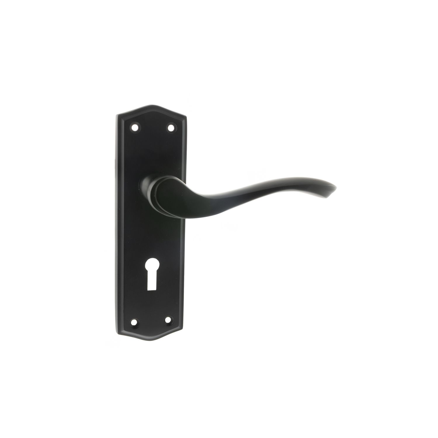 Old English Warwick on Backplate Lever Lock - Atlantic Architectural Hardware OE178KMB - ONLINE EXCLUSIVE PRICE