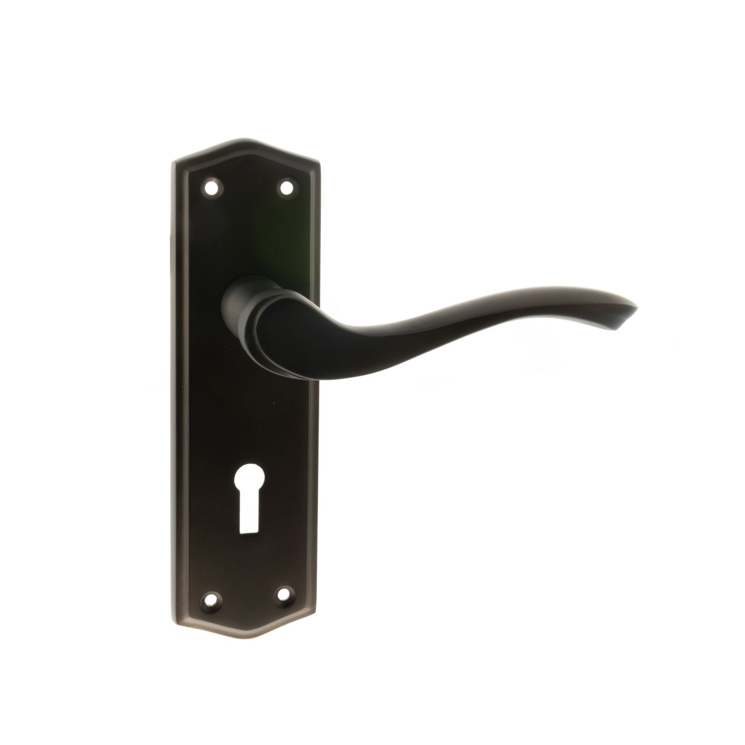 Old English Warwick on Backplate Lever Lock - Atlantic Architectural Hardware OE178KUDB - ONLINE EXCLUSIVE PRICE
