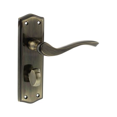 Old English Warwick on Backplate Lever Bathroom - Atlantic Architectural Hardware OE178WCAB - ONLINE EXCLUSIVE PRICE