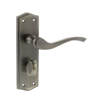 Old English Warwick on Backplate Lever Bathroom - Atlantic Architectural Hardware OE178WCMAB - ONLINE EXCLUSIVE PRICE