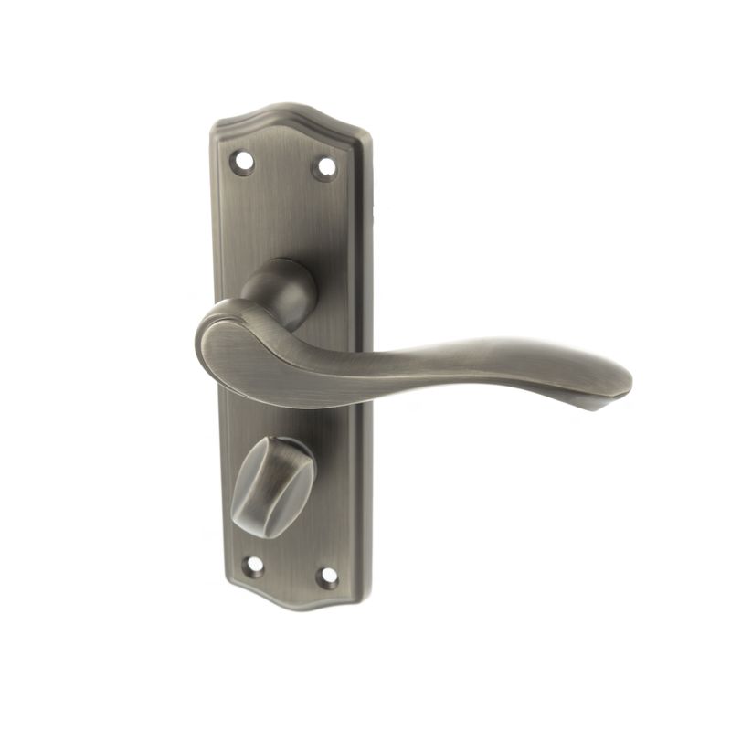 Old English Warwick on Backplate Lever Bathroom - Atlantic Architectural Hardware OE178WCMBN - ONLINE EXCLUSIVE PRICE