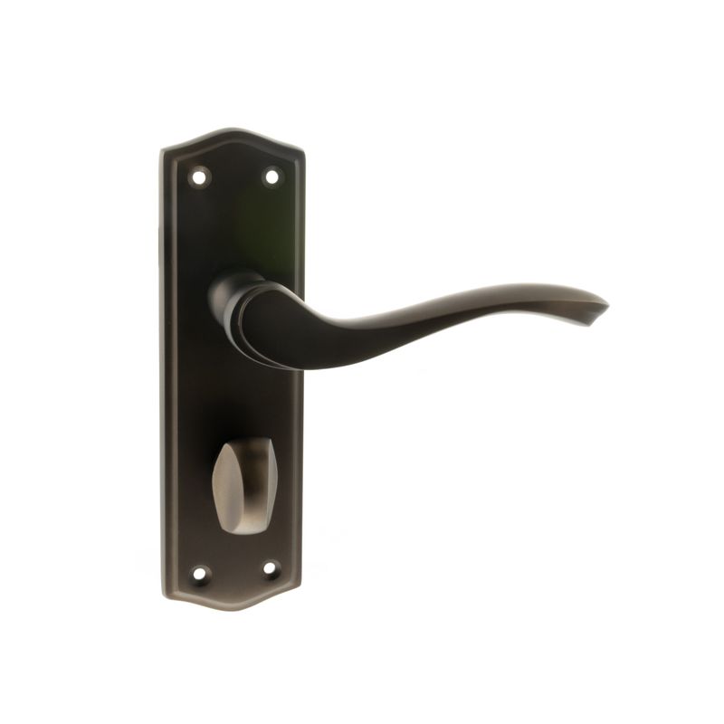 Old English Warwick on Backplate Lever Bathroom - Atlantic Architectural Hardware OE178WCUDB - ONLINE EXCLUSIVE PRICE