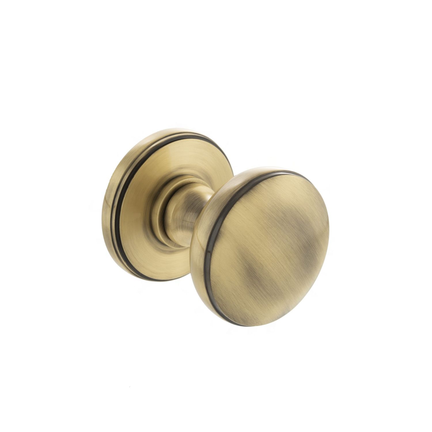 MH400DMKAB Millhouse Brass Edison Solid Brass Domed Mortice Knob on Concealed Fix Rose - ONLINE EXCLUSIVE PRICE