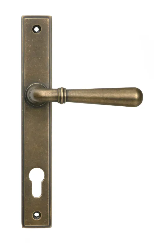 From The Anvil Newbury Slimline Lever Espag Lock Set - Burnished Brass **ONLINE EXCLUSIVE PRICE**