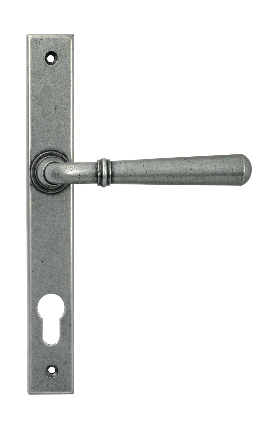 From The Anvil Newbury Slimline Lever Espag Lock Set - Pewter Patina ** ONLINE EXCLUSIVE PRICE**