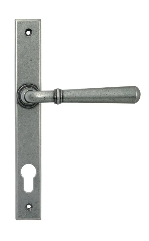 From The Anvil Newbury Slimline Lever Espag Lock Set - Pewter Patina ** ONLINE EXCLUSIVE PRICE**