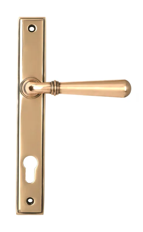 From The Anvil Newbury Slimline Lever Espag Lock Set - Polished Bronze **ONLINE EXCLUSIVE PRICE**