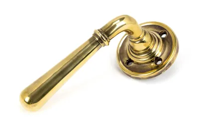 From The Anvil Newbury Lever on Rose Set - Sprung - Aged Brass **ONLINE EXCLUSIVE PRICE**