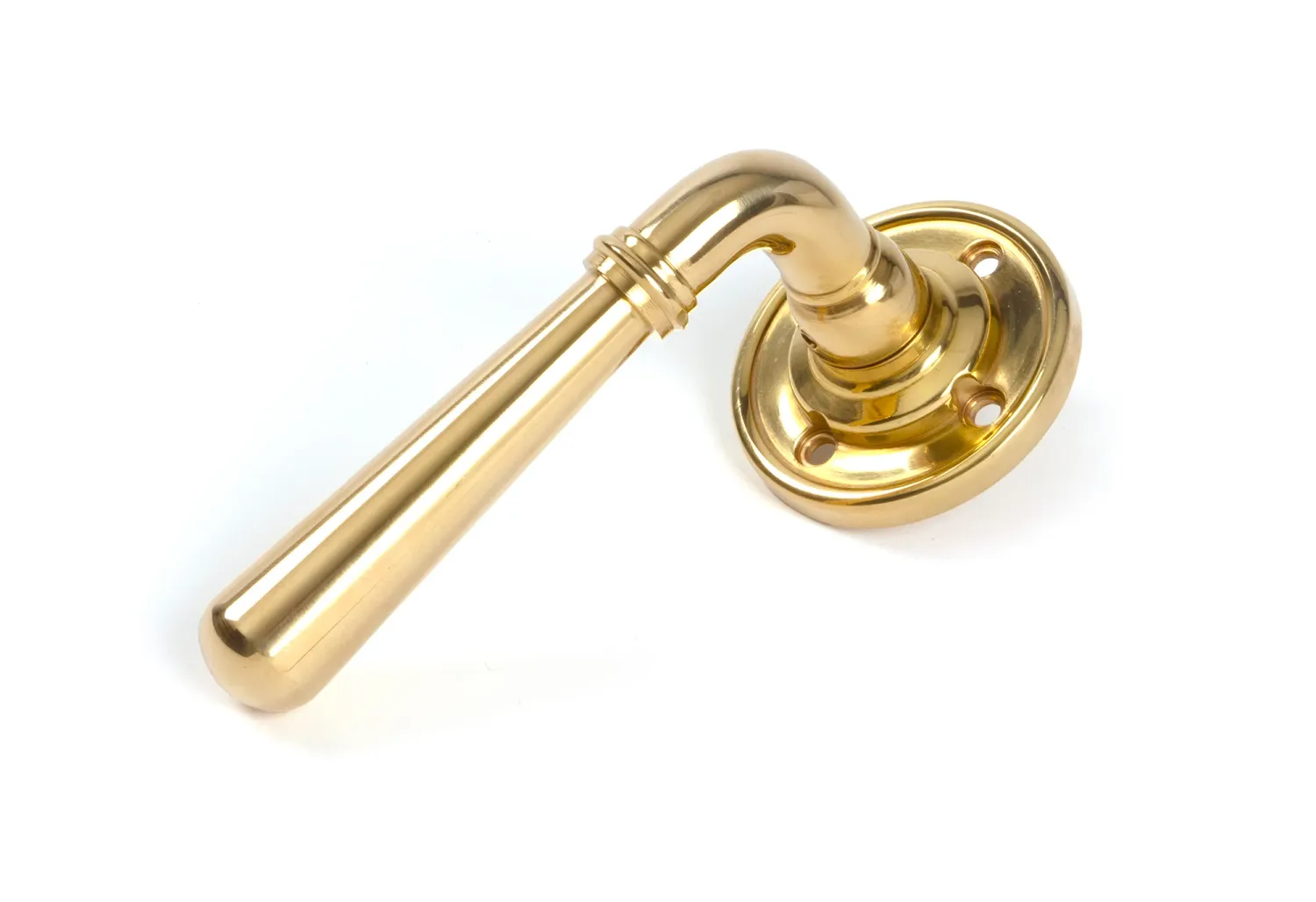 From The Anvil Newbury Lever on Rose Set - Sprung - Polished Brass **ONLINE EXCLUSIVE PRICE**