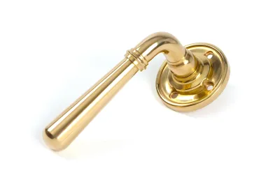 From The Anvil Newbury Lever on Rose Set - Sprung - Polished Brass **ONLINE EXCLUSIVE PRICE**