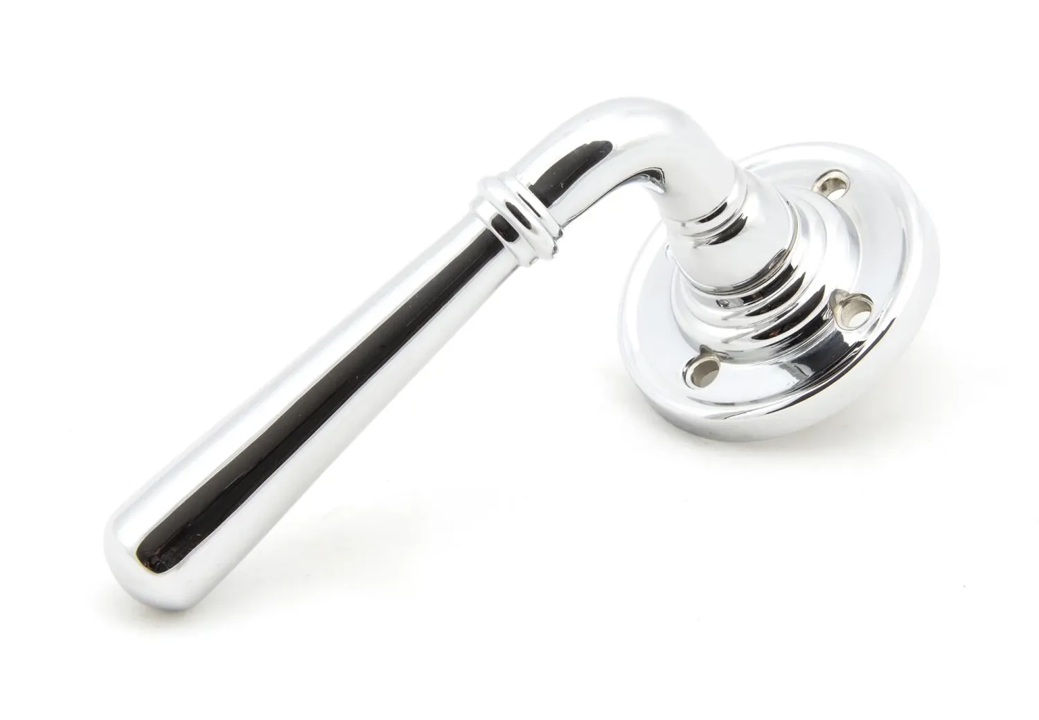 From The Anvil Newbury Lever on Rose Set - Sprung - Polished Chrome **ONLINE EXCLUSIVE PRICE**