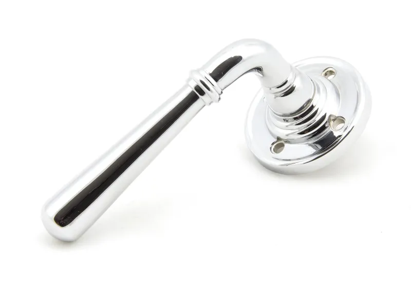 From The Anvil Newbury Lever on Rose Set - Sprung - Polished Chrome **ONLINE EXCLUSIVE PRICE**