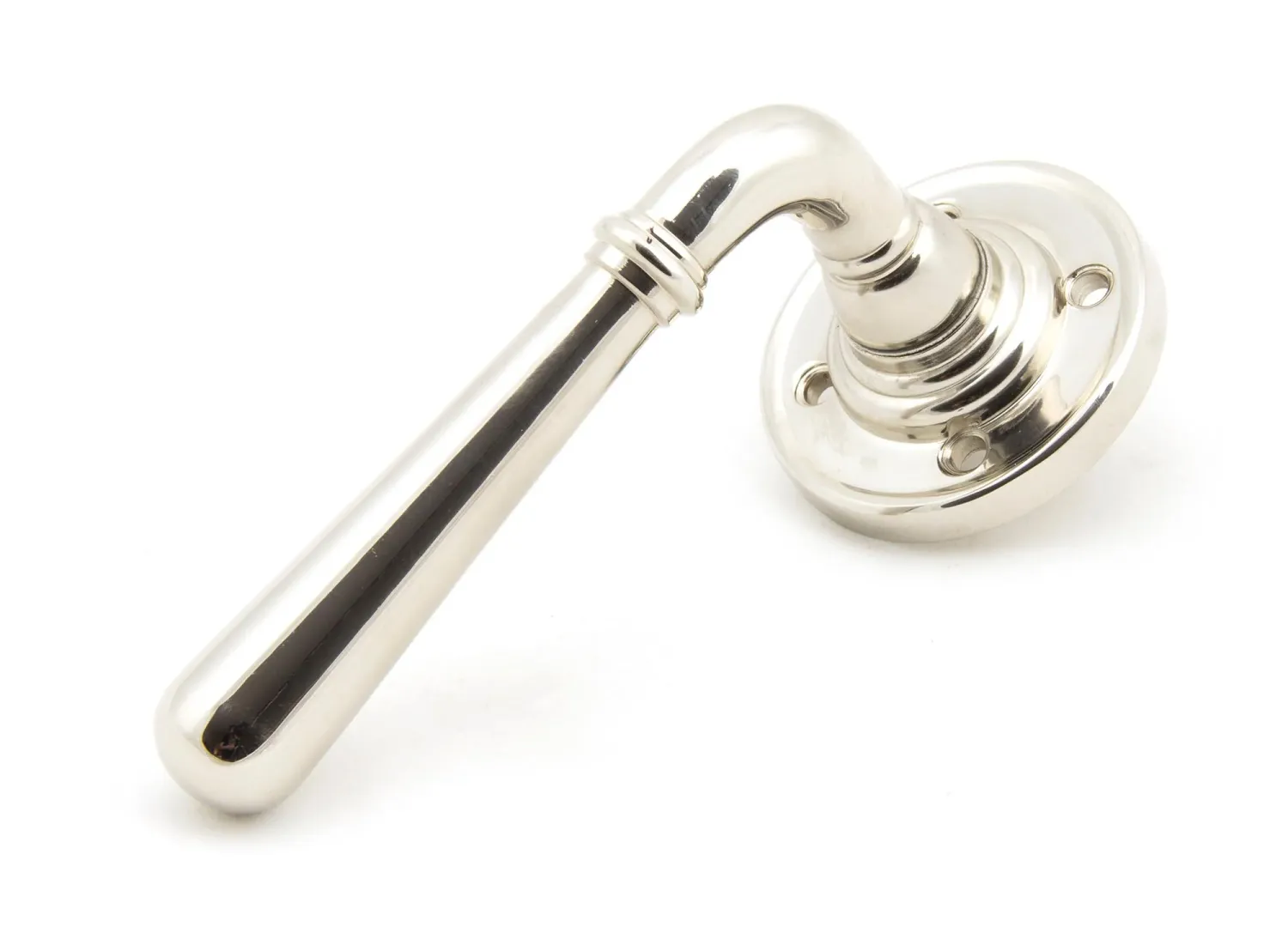 From The Anvil Newbury Lever on Rose Set - Sprung - Polished Nickel **ONLINE EXCLUSIVE PRICE**