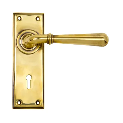 From The Anvil Newbury Lever Lock Set - Aged Brass **ONLINE EXCLUSIVE PRICE**
